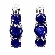 Сережки. Натуральний сапфір. Срібло 925. С6541