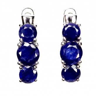 Сережки. Натуральний сапфір. Срібло 925. С6541