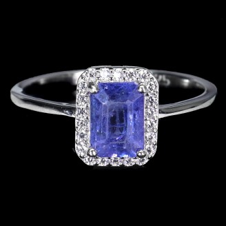 Каблучка. Натуральний танзаніт. Срібло 925. К6544