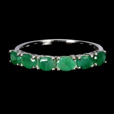 Каблучка. Натуральний смарагд. Срібло 925. К6545