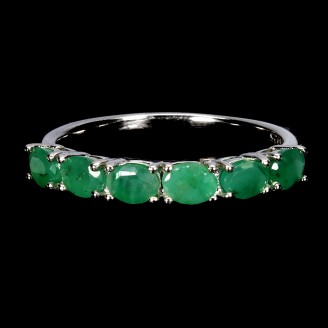 Каблучка. Натуральний смарагд. Срібло 925. К6545