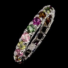 Каблучка. Натуральний турмалін. Срібло 925. К6546