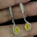 Сережки. Натуральний сапфір жовтий. Срібло 925. С6560