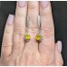 Сережки. Натуральний сапфір жовтий. Срібло 925. С6560