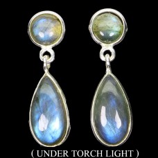 Сережки. Натуральний лабрадоріт. Срібло 925. С6561