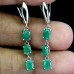 Сережки. Натуральний смарагд. Срібло 925. С6563