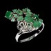 Каблучка. Натуральний смарагд. Срібло 925. К6567