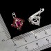 Сережки. Натуральний рубін. Срібло 925. С6574