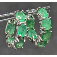 Сережки. Натуральний смарагд. Срібло 925. С6575