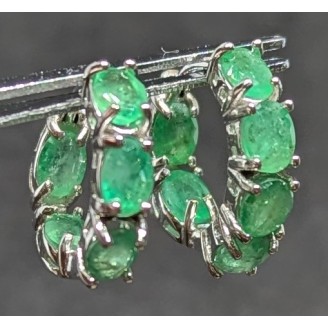 Сережки. Натуральний смарагд. Срібло 925. С6575