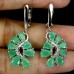 Сережки. Натуральний смарагд. Срібло 925. С6576