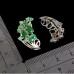 Сережки. Натуральний смарагд. Срібло 925. С6577