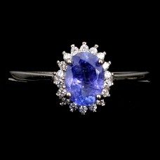 Каблучка. Натуральний танзаніт. Срібло 925. К6583