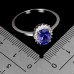 Каблучка. Натуральний танзаніт. Срібло 925. К6583