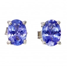 Сережки. Натуральний танзаніт. Срібло 925. С6587