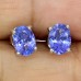 Сережки. Натуральний танзаніт. Срібло 925. С6587
