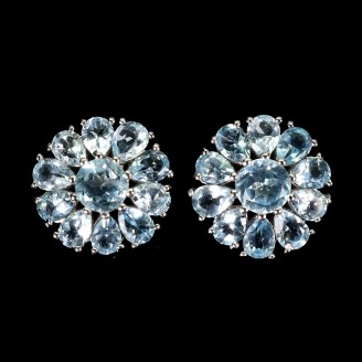 Сережки. Натуральний топаз. Срібло 925. С6609