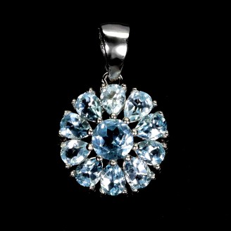 Підвіска. Натуральний топаз. Срібло 925. П6610