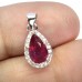 Підвіска. Натуральний рубін. Срібло 925. П6611