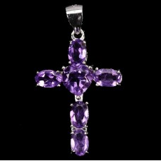 Підвіска. Натуральний аметист. Срібло 925. П6623
