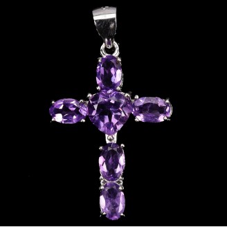 Підвіска. Натуральний аметист. Срібло 925. П6623