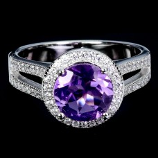 Каблучка. Натуральний аметист. Срібло 925. К6625