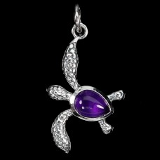 Підвіска. Натуральний аметист. Срібло 925. П6635