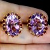 Сережки. Натуральний аметист і гранат родоліт. Срібло 925. С6637