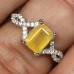 Каблучка. Натуральний сапфір жовтий. Срібло 925. К6670