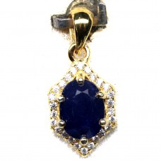 Підвіска. Натуральний сапфір. Срібло 925. П6672