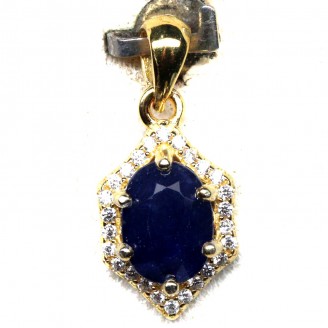 Підвіска. Натуральний сапфір. Срібло 925. П6672