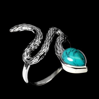 Каблучка. Натуральна бірюза. Срібло 925. К6674