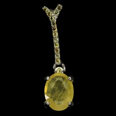 Браслет. Натуральний сапфір жовтий. Срібло 925. Б6682