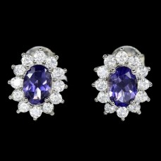 Сережки. Натуральний іоліт. Срібло 925. С6693