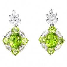 Сережки. Натуральний перидот. Срібло 925. С6697