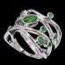 Каблучка. Натуральний смарагд. Срібло 925. К6701