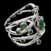 Каблучка. Натуральний смарагд. Срібло 925. К6701