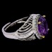 Каблучка. Натуральний аметист Срібло 925. К6714