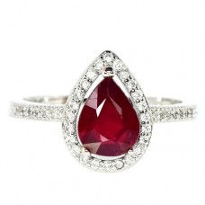 Каблучка. Натуральний рубін. Срібло 925. К6718