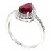 Каблучка. Натуральний рубін. Срібло 925. К6718