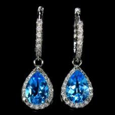 Сережки. Натуральний топаз. Срібло 925. С6721