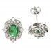 Сережки. Натуральний смарагд. Срібло 925. С6724