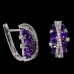 Сережки. Натуральний аметист. Срібло 925. С6725