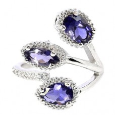 Каблучка. Натуральний іоліт. Срібло 925. К6733