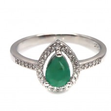 Каблучка. Натуральний смарагд. Срібло 925. К6743
