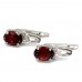 Сережки. Натуральний гранат. Срібло 925. С6747