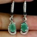 Сережки. Натуральний смарагд. Срібло 925. С6753