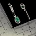 Сережки. Натуральний смарагд. Срібло 925. С6753