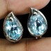 Сережки. Натуральний топаз. Срібло 925. С6754