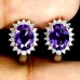 Сережки. Натуральний аметист. Срібло 925. С6755